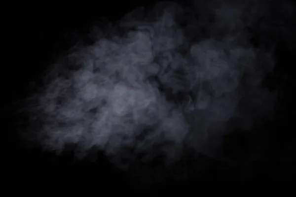 Tryskáč kouře na černém pozadí. Selektivní zaměření — Stock fotografie