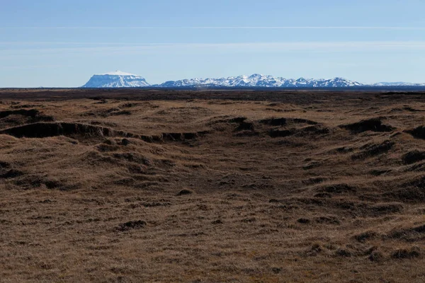 石の岩の穏やかな捨てられた春のアイスランドの風景 — ストック写真
