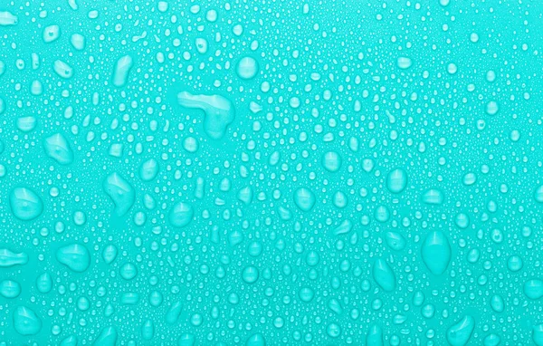 Drops Water Color Background Blue Toned — Stock Photo, Image