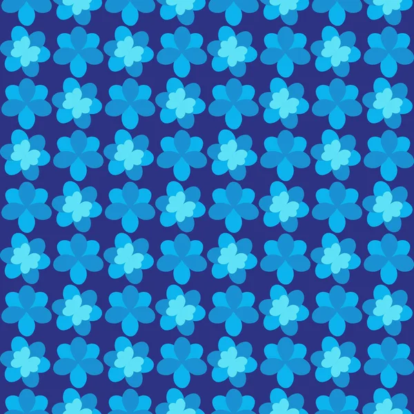 अखंड नमुना. पार्श्वभूमी गोषवारा नैसर्गिक फुलांचा गडद आणि हलका निळा सायन टर्किझ जांभळा सजावटीच्या नमुना आणि फुलांचा नमुना, की नोट, ओघ कागद, टेबलक्लोथ, फॅब्रिक — स्टॉक फोटो, इमेज