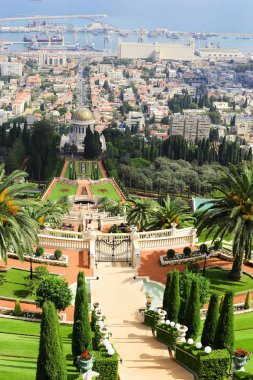 Bahai bahçeleri görünümünü 