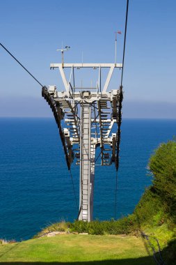 Metal denize teleferik inşaatı