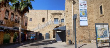 Acre, İsrail - Circa Ekim 2016: bir eski şehir içinde dönümlük (Akko)