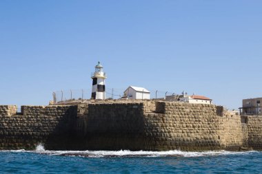 İsrail Acre kentinde eski deniz feneri