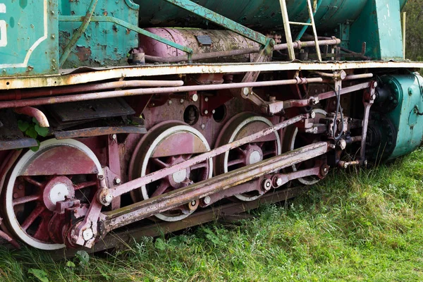 旧机车铁轮 — 图库照片