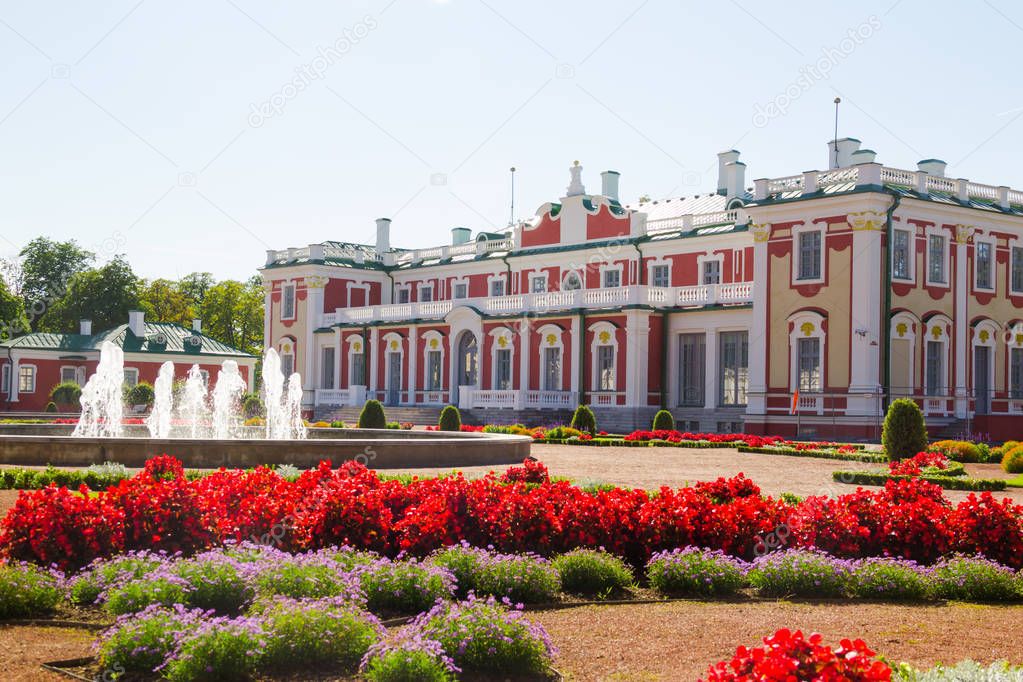 Kadriorg palace and garden in Kadrioru Park, Tallinn, Estonia.