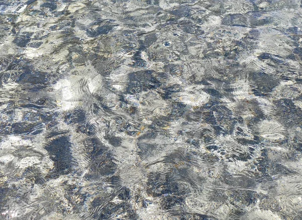 Vatten Bländning Bakgrund Sol Bländning Och Små Vågor Vattenytan Transparent — Stockfoto