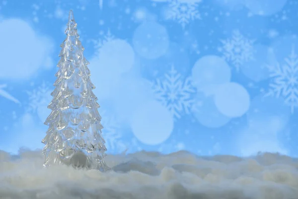 Composição de Natal com árvore de Natal contra luzes de férias fundo — Fotografia de Stock