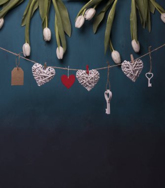 dekor ile kalp ve lale 