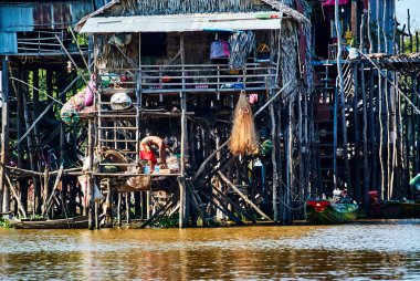 Tonle Sap yüzen Köyü Kamboçya