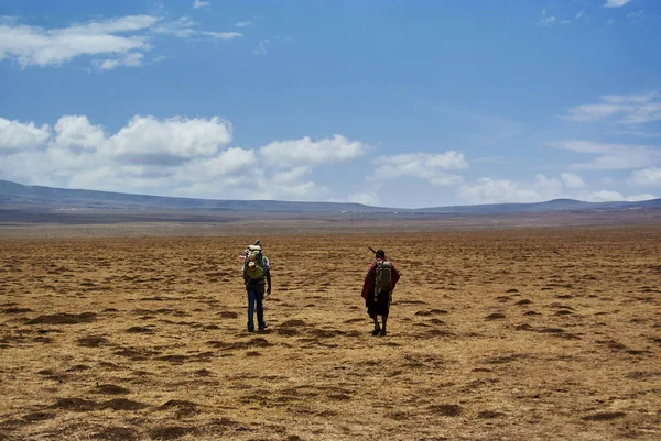 Hikein Ngorongoro Conservation Area Nationnal park Highlands craters en route for Bulati Village from Nainokanoka with Masai Guide and cook. The Crater Highlands (Ngorongoro Highlands) are a region along the East African Rift in the Arusha and Manyar