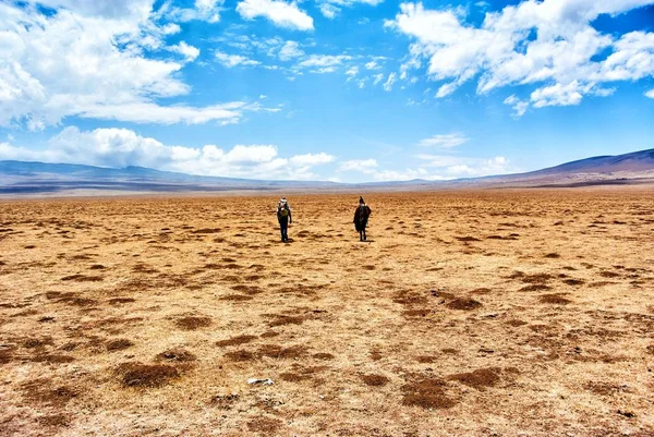 Caminata Área Conservación Ngorongoro Parque Nacional Highlands Masai Guide — Foto de Stock