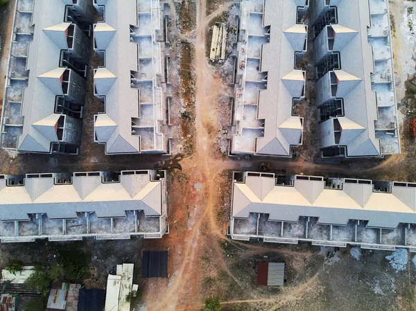 Vue aérienne du bâtiment de construction — Photo
