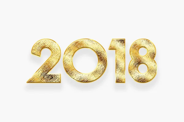 2018 Bonne Année Numéros Conception Carte Souhaits Gold Shining Pattern — Photo