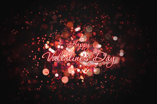Bannière Web Festive Saint Valentin Avec Des Lumières Bokeh Roses — Photo