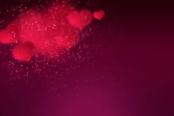 Happy Valentine Day Festive Web Banner Pink Hearts — Stock Photo, Image