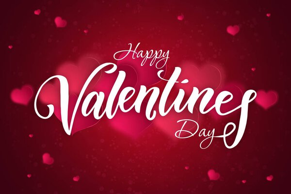 Happy Valentine 's Day festive web banner with pink hearts
.