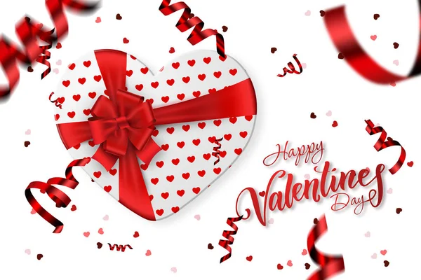 Feliz Día San Valentín Banner Web Festivo Vista Superior Una —  Fotos de Stock