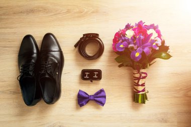 Gelin düğün buket doğa onun elinde tutuyor