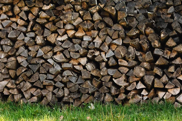 Estremità Tronchi Sfondo Legno Tonificante Legno Nella Pila — Foto Stock