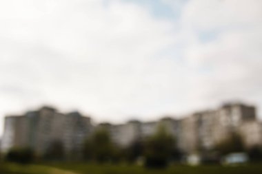 Cityscape bokeh, arka plan bulanık içinde