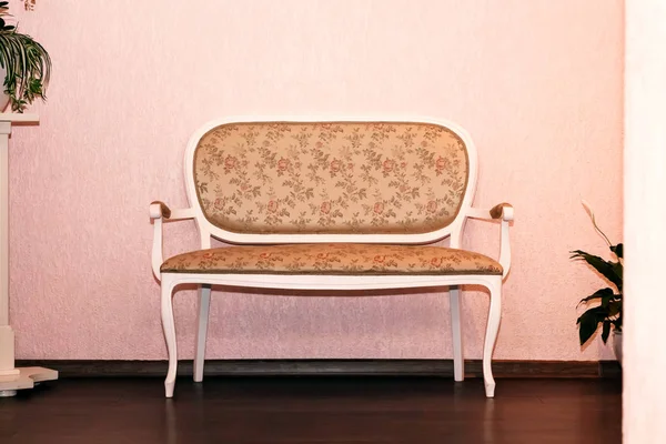 Styl Klasyczny Fotel Sofa Kanapa Vintage Pokoju Lampa Stołowa — Zdjęcie stockowe
