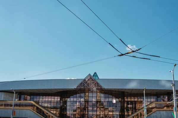 Fachada Principal Estación Tren Minsk Edificio Moderno Arquitectura Moderna — Foto de Stock