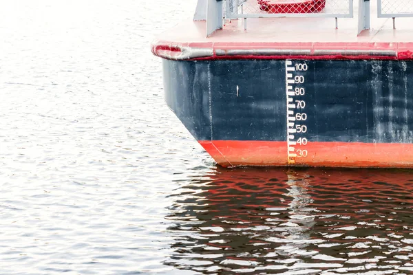 Deslocamento Navio Linha Água Marcado Lado Navio — Fotografia de Stock