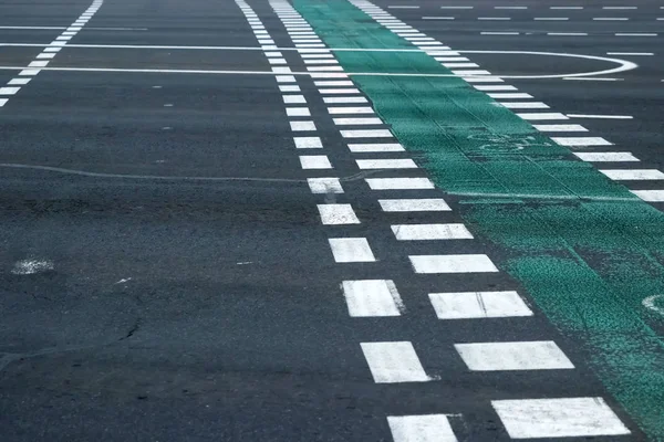 Cruce Urbano Por Carretera Con Peatonal — Foto de Stock