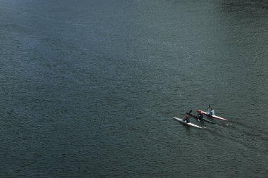 Kayık yarışı görünümü yukarıdan, kavram rekabet, Şampiyonası