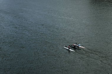 Kayık yarışı görünümü yukarıdan, kavram rekabet, Şampiyonası