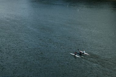 Kayık yarışı görünümü yukarıdan, kavram rekabet, Şampiyonası