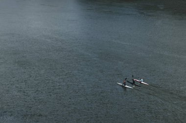 Kayık yarışı görünümü yukarıdan, kavram rekabet, Şampiyonası