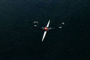 Kayık yarışı görünümü yukarıdan, kavram rekabet, Şampiyonası