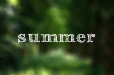 Seyahat kavramı görüntü, bulanık bir arka plan doğa gezisinde Word