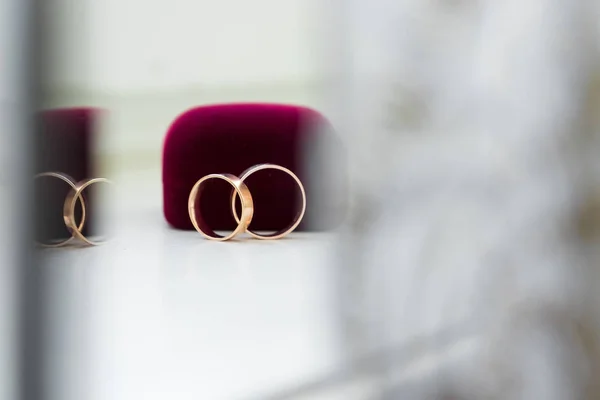 Anillos Boda Oro Romance Una Nueva Familia Matrimonio —  Fotos de Stock