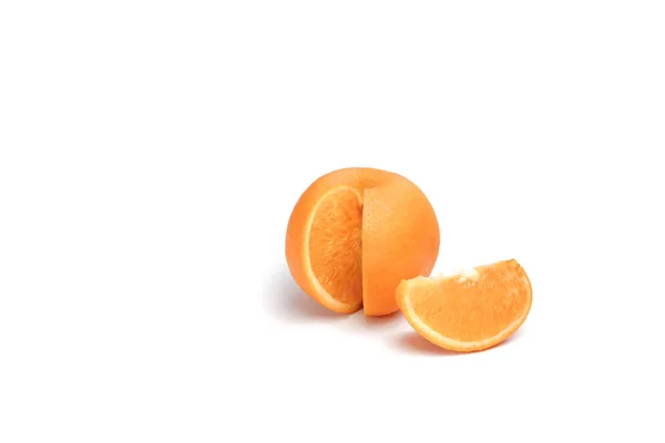 Orange White Background Composition Isolate — Stock Photo, Image