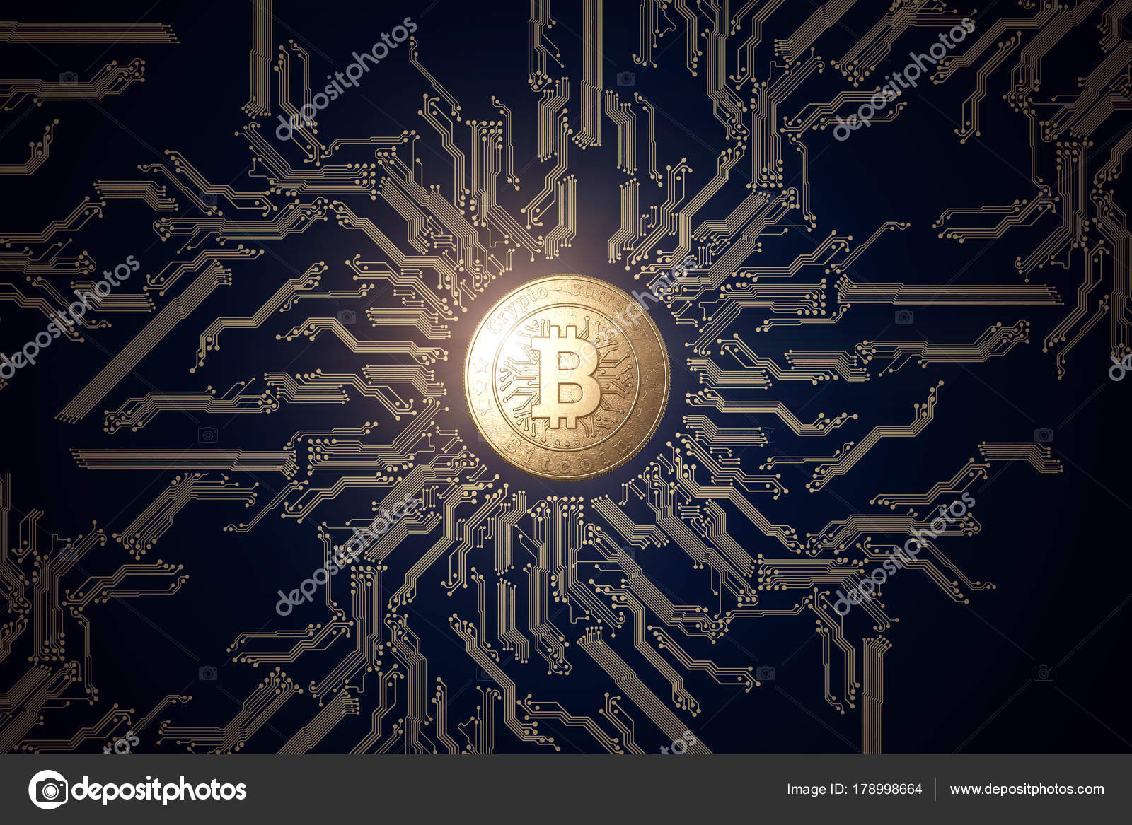 Bitcoin에 암호화 통화의 개념입니다 Blockchain — 스톡 에디토리얼 사진 © MarkoAliaksandr #178998664