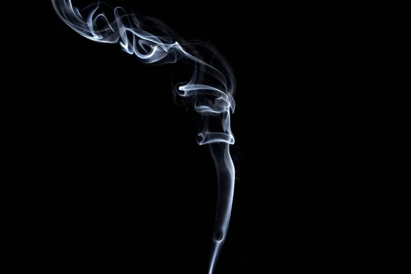 Abstract White Smoke Isolated Black Background Isolate — Stock Photo, Image