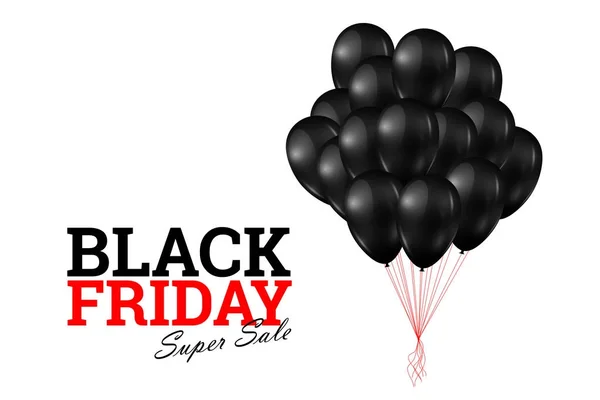 Inscripție Black Friday Sale Poster Baloane Strălucitoare Cadru Pătrat Fundal — Fotografie, imagine de stoc