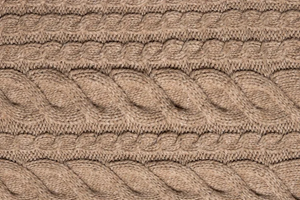 Textura de tecido de malha amarelo, close-up, vista superior — Fotografia de Stock