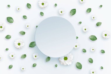 Bahar arka plan, hafif bir arka plan karesinde yeşil yaprakları. Çiçek arka plan. düz yatıyordu, üst görüntüleyin, kopya alanı, karışık teknik. Sevgililer günü, 8 Mart