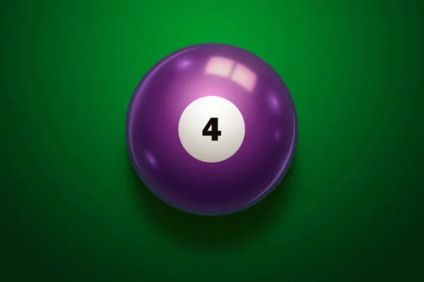 Billard réaliste noir huit boules sur table verte . — Photo