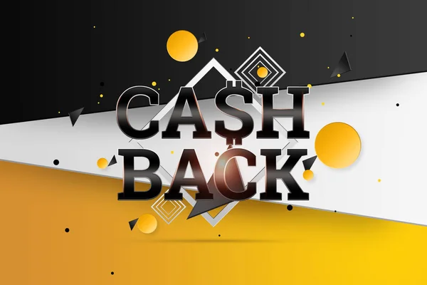 Επιγραφή Cash Back, έμβλημα εικόνα σε άσπρο φόντο. Επιχειρηματική ιδέα, επιστροφής χρημάτων, οικονομικά, εστίαση στον πελάτη. Λευκό, χρυσό χρώμα. Εικονογράφηση, 3d. — Φωτογραφία Αρχείου