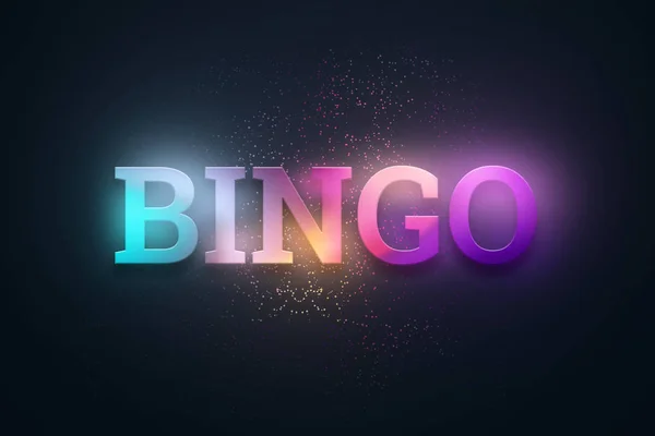 Kreatywne tło, napis bingo na czerwonym tle. Koncepcja wygranej, kasyno, pomysł, szczęście, lotto. Ilustracja 3D, renderowanie 3D. — Zdjęcie stockowe