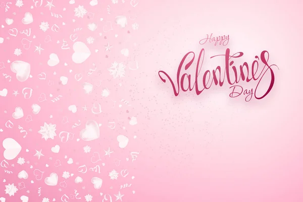 Diseño del día de San Valentín, fondo rosa. Venta cartel en blanco amor venta volante . — Foto de Stock