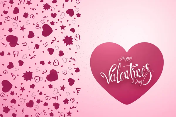 Diseño del día de San Valentín, fondo rosa. Venta cartel en blanco amor venta volante . — Foto de Stock