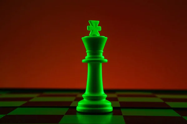 Шахові Фігури Король Шахівниці Гра Концепція Протистояння Кар Єри Конкуренції — стокове фото