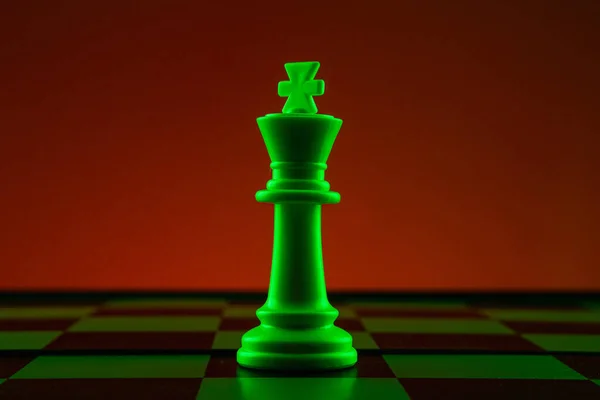 Šachové Figurky Král Šachovnici Hra Koncept Konfrontace Kariéry Soutěže Startupu — Stock fotografie