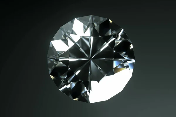 Gör Fotorealistisk Diamant Isolerad Svart Bakgrund Lyx Koncept För Tämjande — Stockfoto